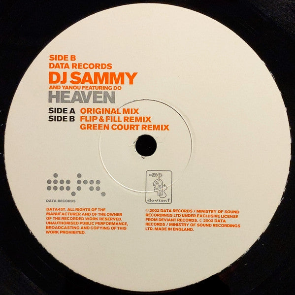 DJ Sammy And Yanou Featuring Do : Heaven (12")