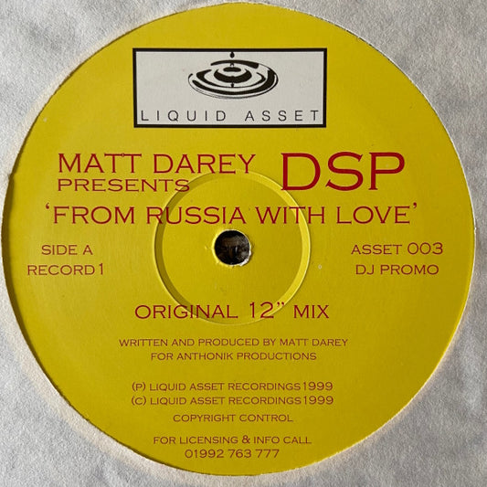 Matt Darey Presents DSP (5) : From Russia With Love (2x12", Promo)