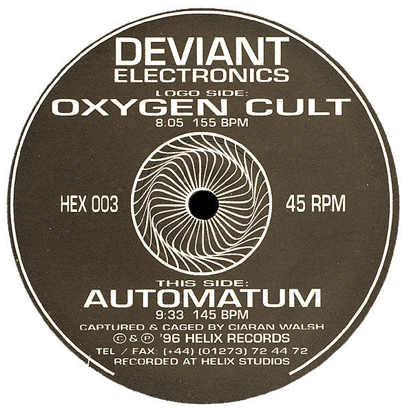 Deviant Electronics : Oxygen Cult / Automatum (12")