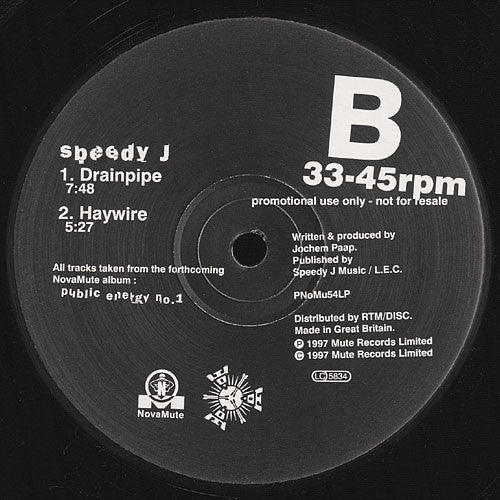 Speedy J : Pure Energy (12", Promo)