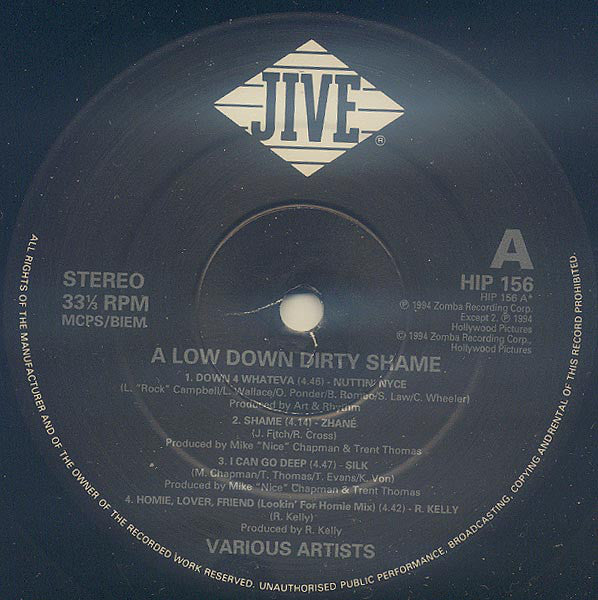 Various : A Low Down Dirty Shame (The Original Motion Picture Soundtrack) (2xLP, Comp)
