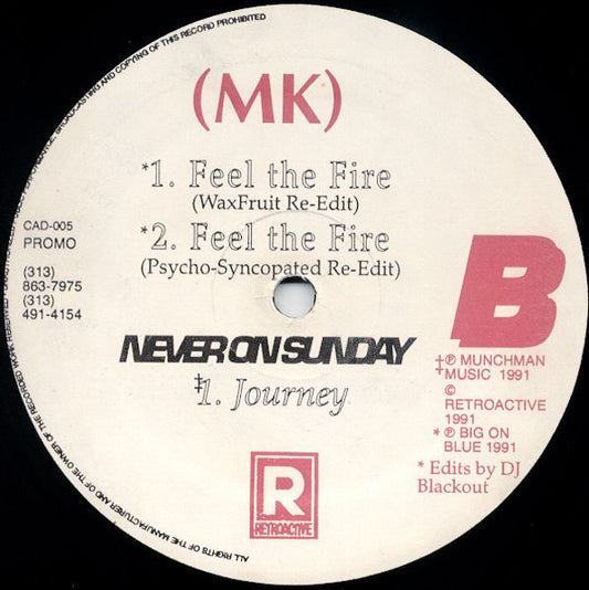 MK* / Never On Sunday : Decay (12", Promo)