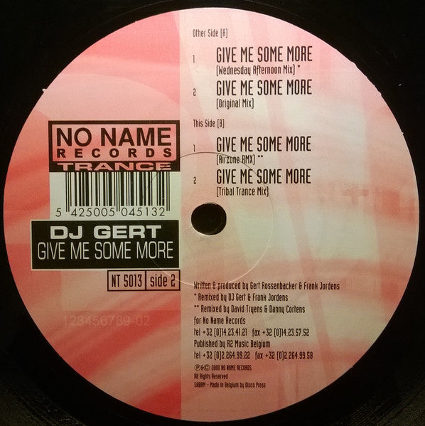 DJ Gert : Give Me Some More (Remix) (12")