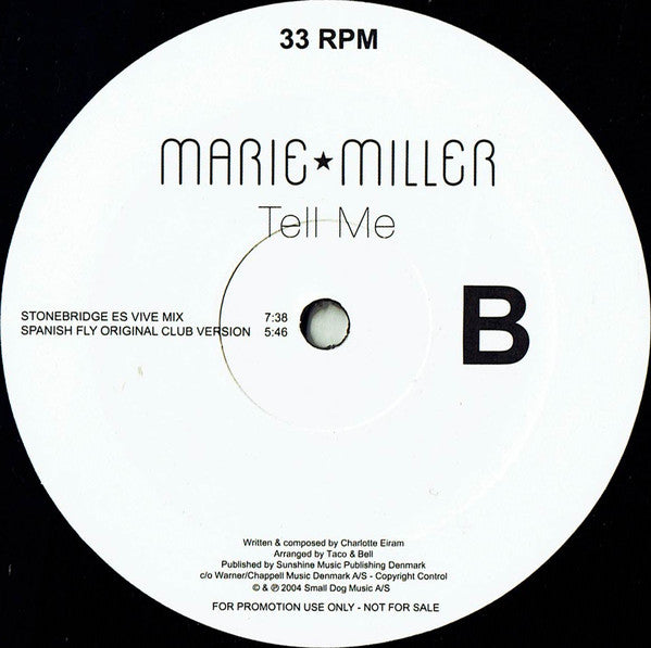 Marie Miller : Tell Me (12", Promo)