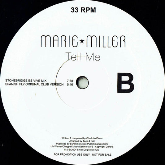 Marie Miller : Tell Me (12", Promo)