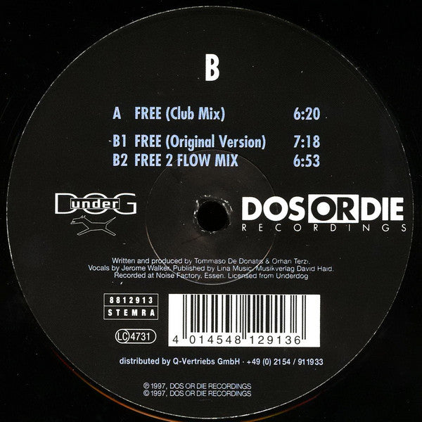 DJ Quicksilver : Free (12", Maxi)