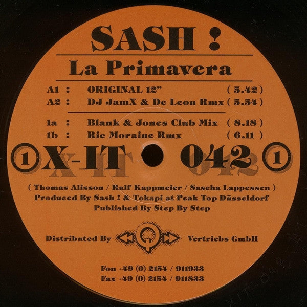 Sash! : La Primavera (12")