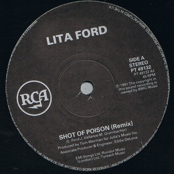 Lita Ford : Shot Of Poison (12", Single, Pos)