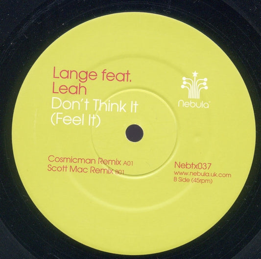 Lange Feat. Leah (2) : Don't Think It (Feel It) (Remixes) (12")