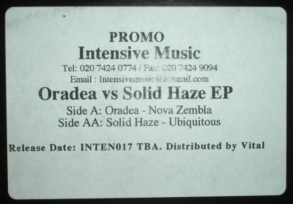 Oradea vs Solid Haze : Oradea vs Solid Haze EP (12", EP, Promo, W/Lbl)