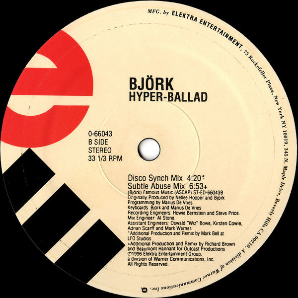 Björk : Hyper-ballad (12", Single)