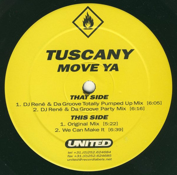 Tuscany : Move Ya (12")