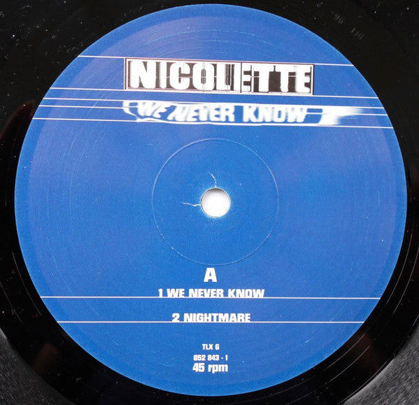 Nicolette : We Never Know (12")