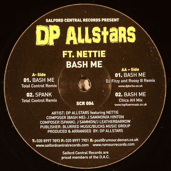 DP Allstars Feat. Nettie : Bash Me / Spank (12")