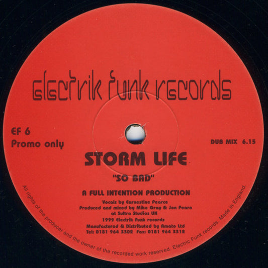 Storm Life : So Bad (12", Promo)