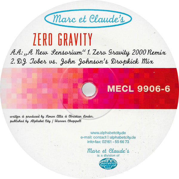 Zero Gravity : A New Sensorium (Remixes) (12")