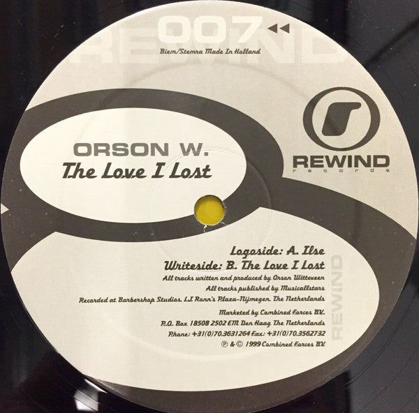 Orson W.* : The Love I Lost (12")