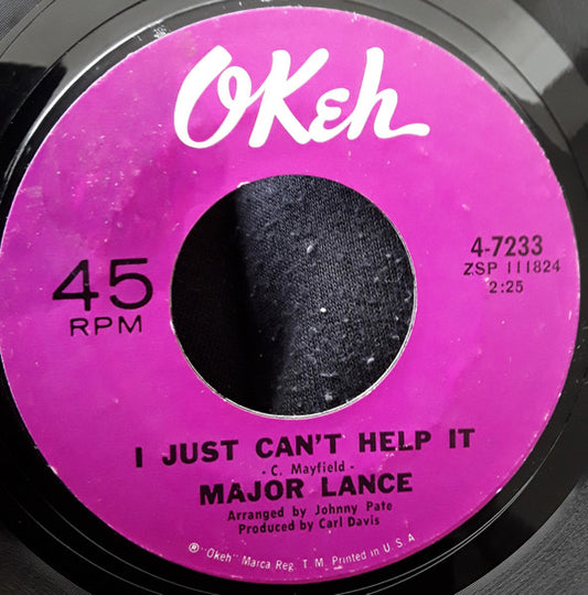 Major Lance : I Just Can't Help It / Everybody Loves A Good Time (7", Single, Styrene)
