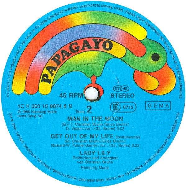 Lady Lily : Get Out Of My Life (12", Maxi)