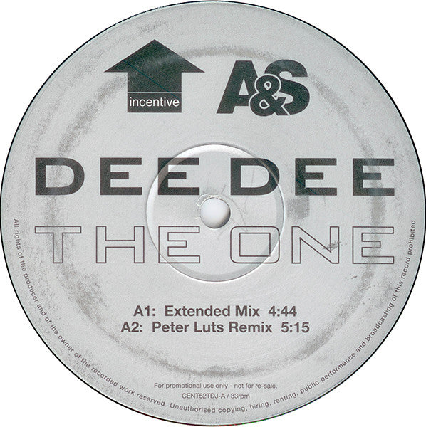 Dee Dee : The One (2x12", Promo)