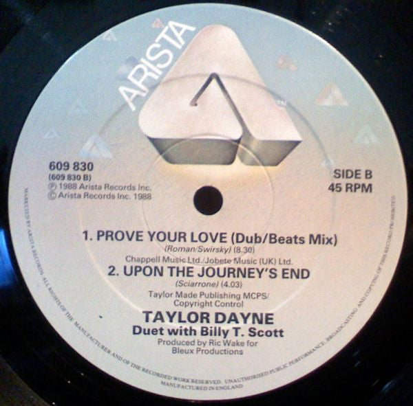 Taylor Dayne : Prove Your Love (Extended Remix) (12", Single)