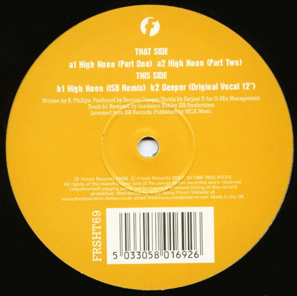 Serious Danger : High Noon (12")