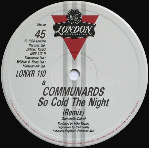 Communards* : So Cold The Night / The Multimix (12", Single)