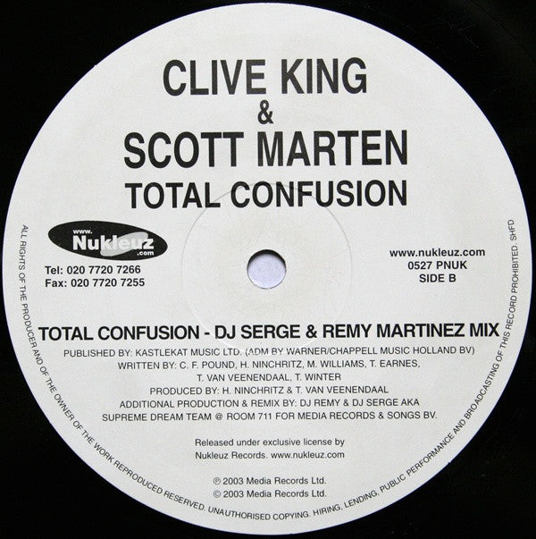 Clive King & Scott Marten : Total Confusion (12")