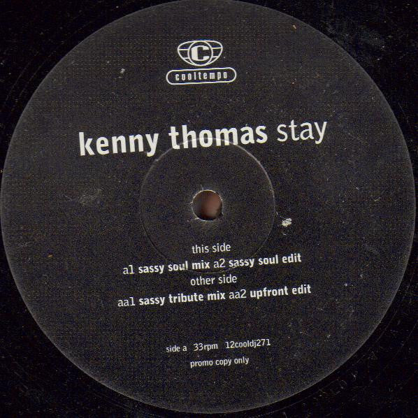 Kenny Thomas : Stay (12", Promo)