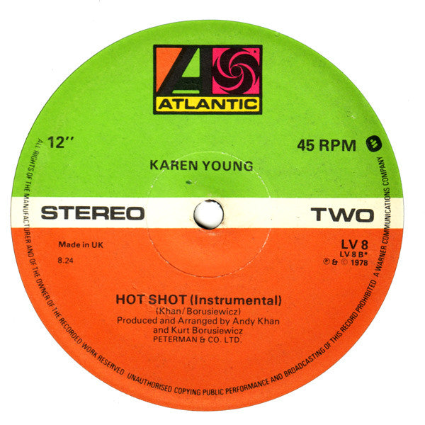 Karen Young : Hot Shot (12", Single, RE)