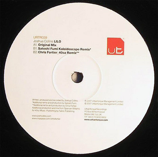 Joshua Collins : Lilo (12", Single)