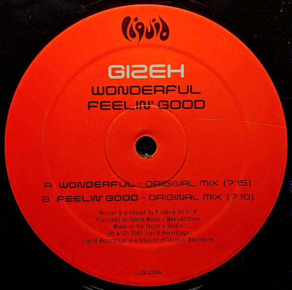 Gizeh : Wonderful / Feelin' Good (12")