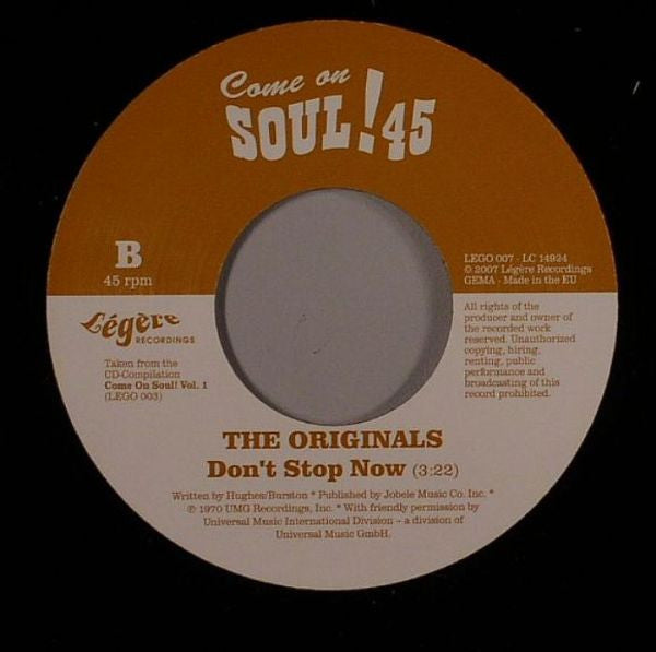 Lindy Stevens / The Originals : Pennygold / Don't Stop Now (7")