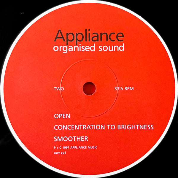 Appliance : Organised Sound (10", EP, Ltd, Num, RP)