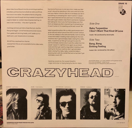 Crazyhead : Baby Turpentine (12")
