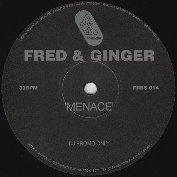 Fred & Ginger : Menace (12", S/Sided, Promo)