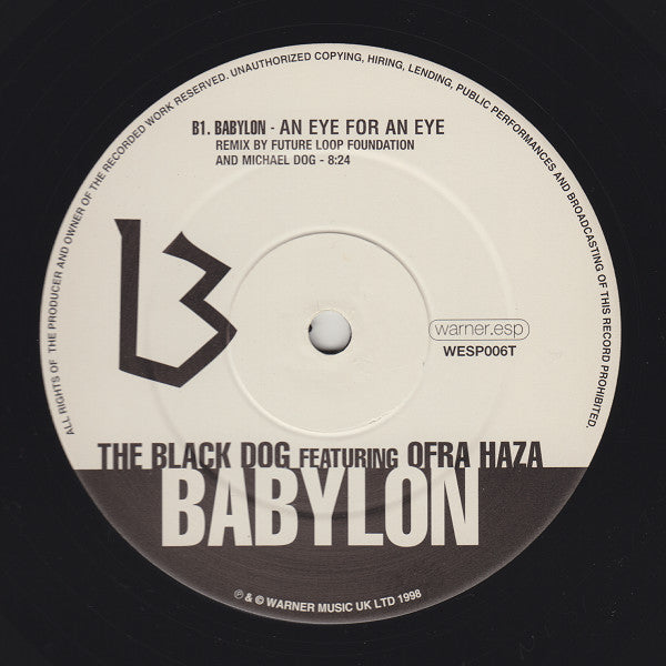 The Black Dog Featuring Ofra Haza : Babylon (12")