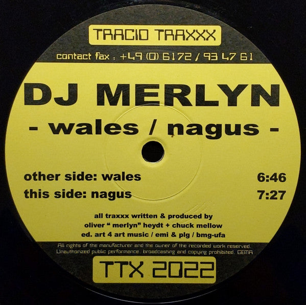 DJ Merlyn : Wales / Nagus (12")