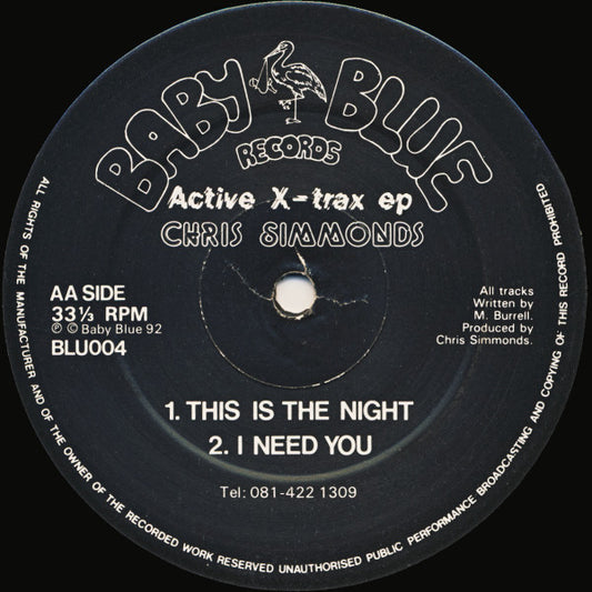Chris Simmonds : Active X-Trax EP (12", EP)