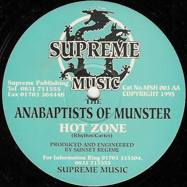 The Anabaptists Of Munster : Singer Of Tales / Hot Zone (12")