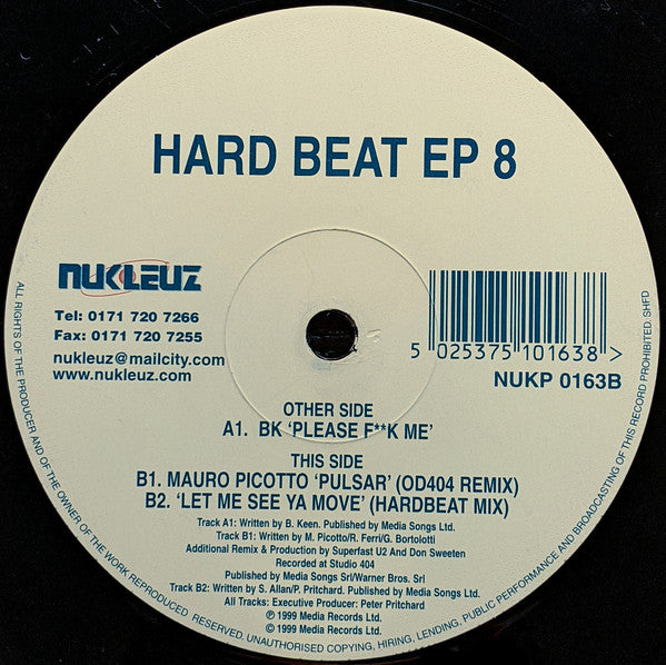 Various : Hard Beat EP 8 (12", EP, Single)