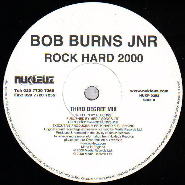 Bob Burns Jnr* : Rock Hard 2000 (12")