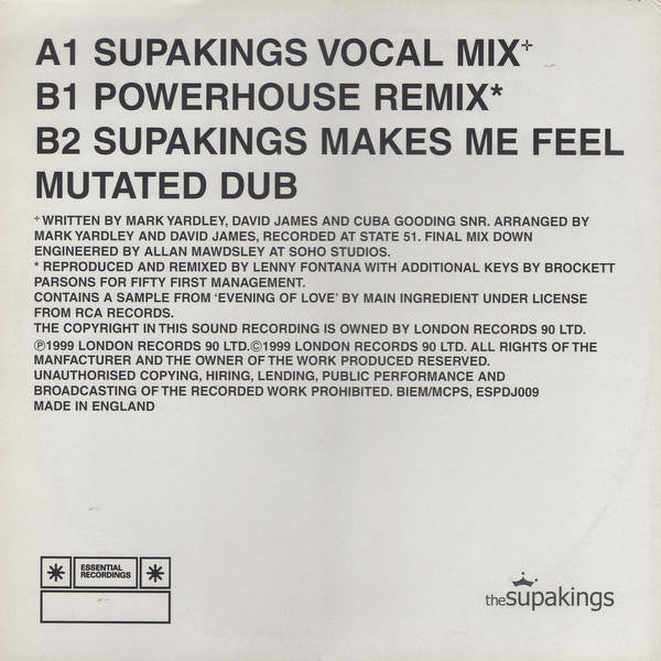 The Supakings : Back & Forth (Remixes) (12", Promo)