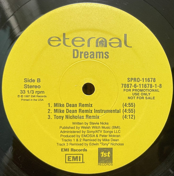 Eternal (2) : Dreams (12", Single, Promo)