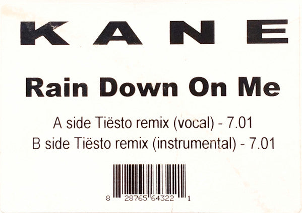 Kane (2) : Rain Down On Me (Tiësto Remixes) (12", W/Lbl)