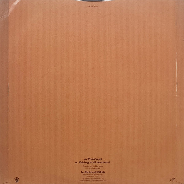 Genesis : That's All (12")