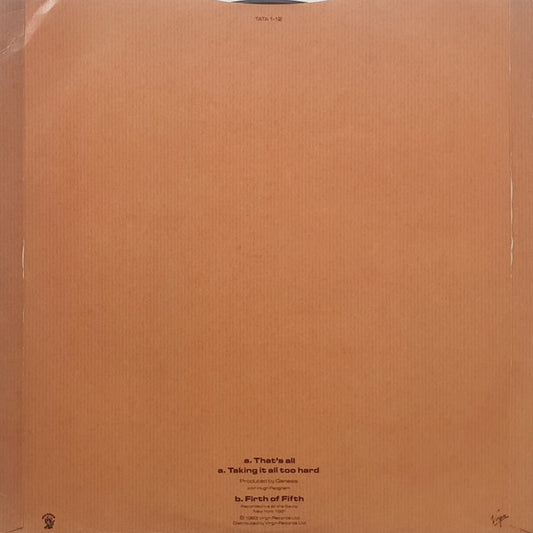 Genesis : That's All (12")