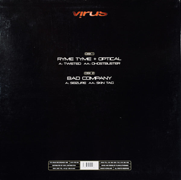 Optical : Ryme Tyme : Bad Company : ViRUS 006 (2x12", EP)