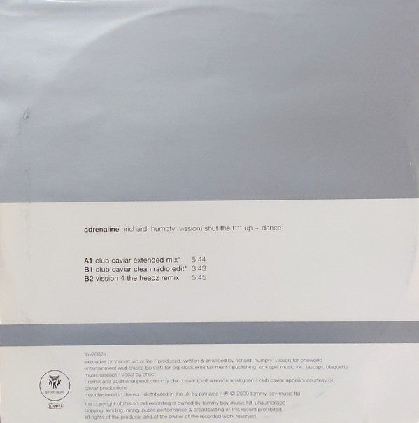 Adrenaline : Shut The F*** Up + Dance (12")