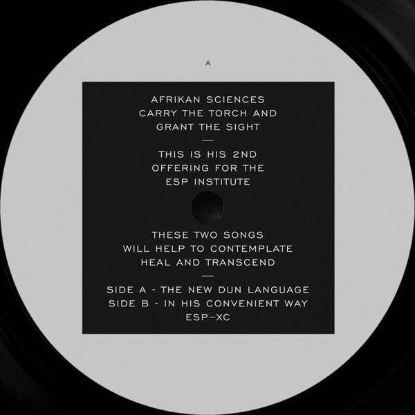 Afrikan Sciences : The New Dun Language b/w In His Convenient Way (12", Single)